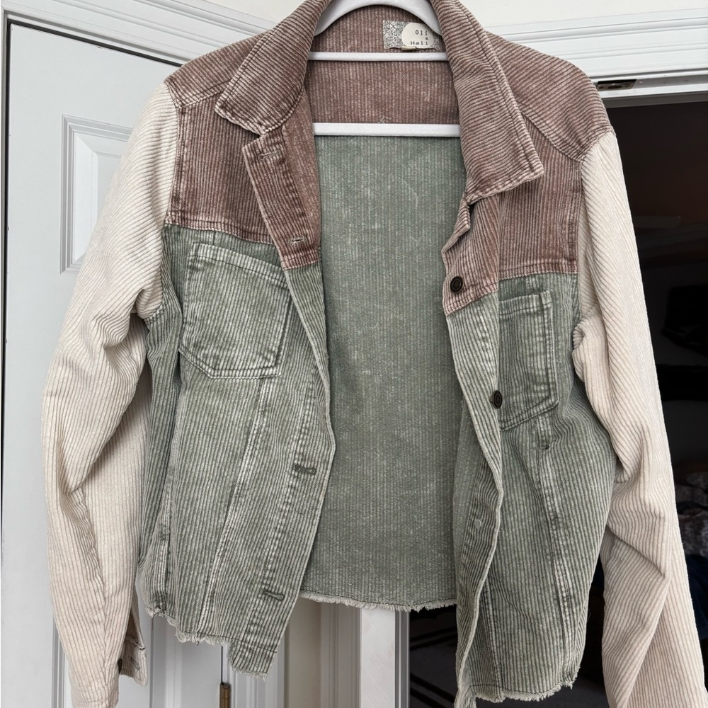 Oli & Hali Two-Tone Corduroy Jacket